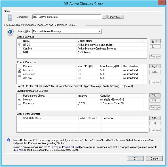 Monitor Active Directory