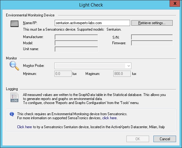 Monitor Light Intensity