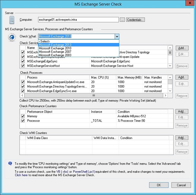 Monitor Microsoft Exchange Server Using Activexperts