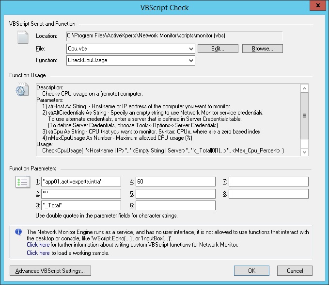 Monitor Windows using VBScript